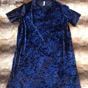 Oversized Blue Velour Dress
